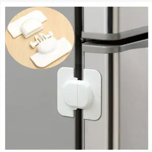 Kunci Pengaman Kulkas / Kunci Kulkas Pengaman Anak /  Stiker Gembok Tempel Kunci Pengaman Anak Penutup Pintu Kulkas Laci Lemari Tempel Furniture Multifungsi - MARIKEMALL