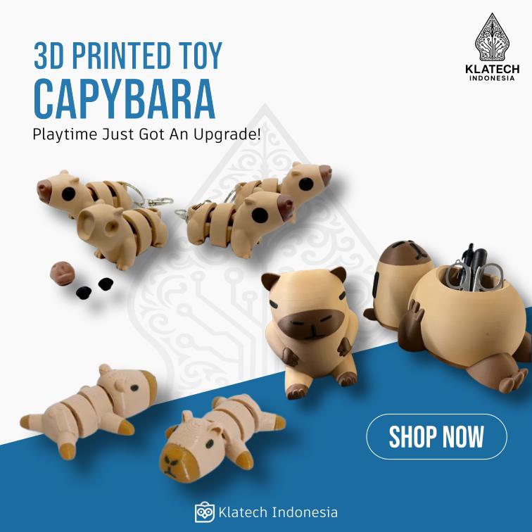 Capybara Kapibara Mainan || 3D Printed Toy - Shop | Tokopedia