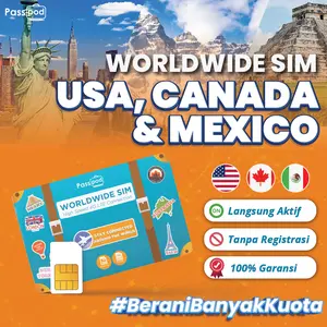 Sim Card AMERIKA,CANADA & MEXICO Paket Data Luar Negeri