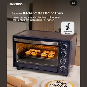 New Electric Flyer Oven POLYTRON Kitchenmate Stainless 5in1 JUMBO 22Liter *LOW 400WATT