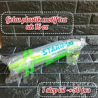 Gambar Gelas plastik motif Tea uk 16 oz tanpa tutup dari Anugrah Plastik_NEW Kota Surabaya 4 Tokopedia