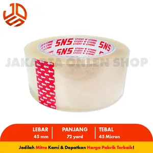 LAKBAN BENING COKLAT 72 YARD x 45 MM SNS KUALITAS DAIMARU