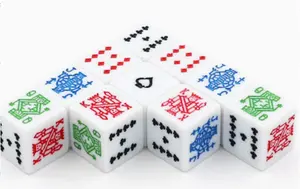 Dadu Dice doff Bentuk Kartu Remi Angka acrilic sudut bulat Unik Koleksi Viral