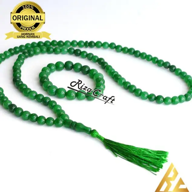 PROMO Gelang dan Tasbih Batu Alam Akik Giok Kesehatan Hijau ASLI China 0