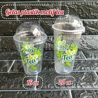 Gambar Gelas plastik motif Tea uk 16 oz tanpa tutup dari Anugrah Plastik_NEW Kota Surabaya 2 Tokopedia
