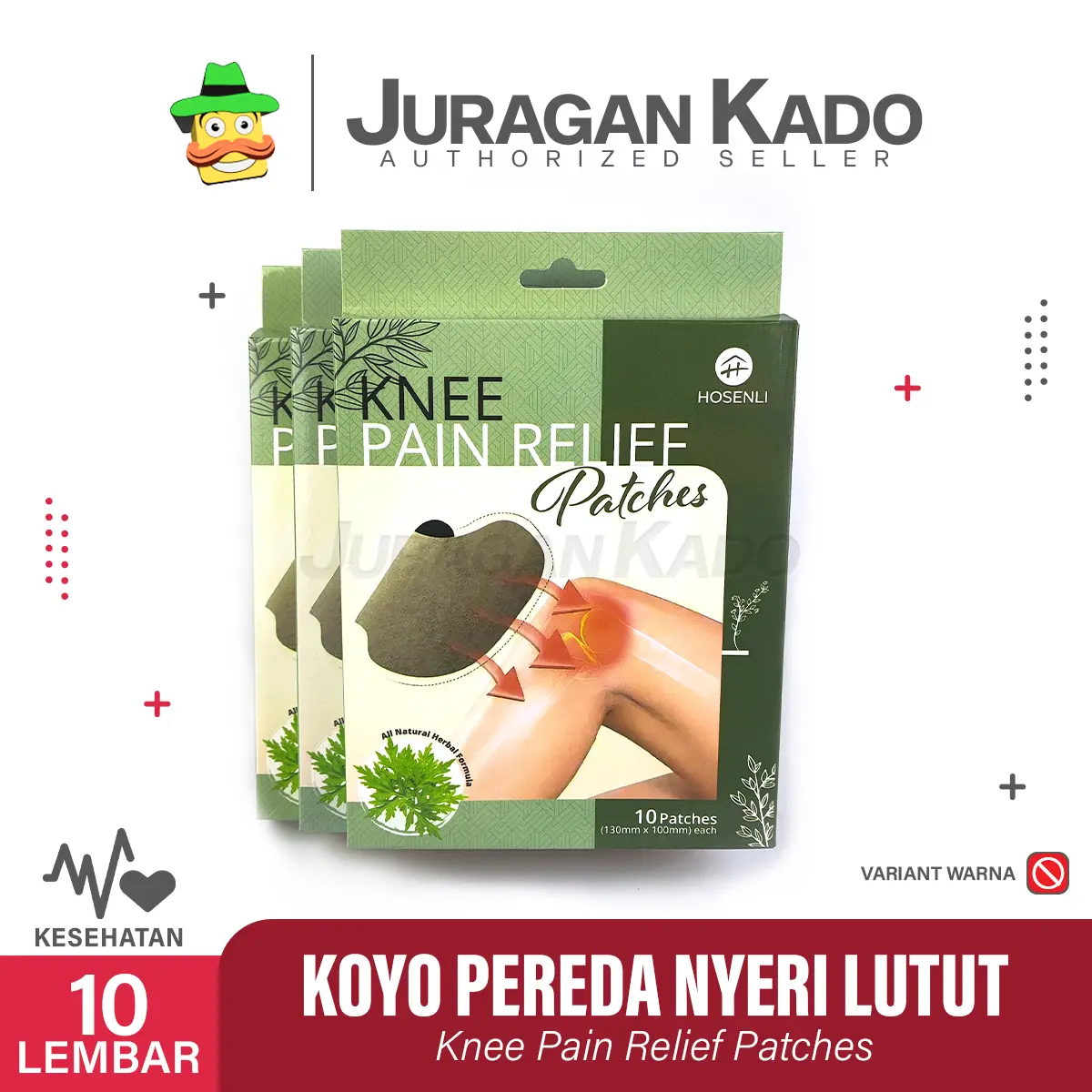 Koyo lutut 10 Pads Koyo Detox Tempelan Penghilang Pereda Pegal Linu Nyeri Sendi Otot Dengkul