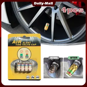 1Set4Pcs Variasi Penutup Pentil Indikator Ban /  Penutup Pentil Indikator Ban Mobil Motor