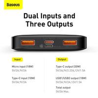 Gambar Baseus Bipow 10000mAh 20W PD Digital Display 3 Port USB-A USB-C Powerbank - White dari bestdeal_NEW Kota Administrasi Jakarta Pusat 3 Tokopedia