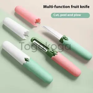 Pisau Peeler Pengupas Buah 2 In 1 Pisau Travelling / Saku Multifungsi 2 Sisi Pisau Dan Peeler / Pisau 2In1 Serbaguna