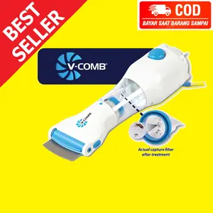 Sisir Kutu Electric Penghilang Kutu Rambut Elektrik Menggunakan Mesin sedot UV-COMB Vacuum