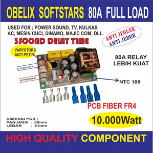 autostart slowstart softstart starting anti jeglek OBELIX 80a FULL LOAD PCB FIBER FR4 with NTC