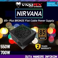 Gambar VenomRX NIRVANA 550W 700W - 85+ Plus Bronze Flat Cable Power Supply I 550Watt I 700Watt I - 550W - Black Edition  dari Duta Mandiri Infokom Kota Administrasi Jakarta Pusat 1 Tokopedia