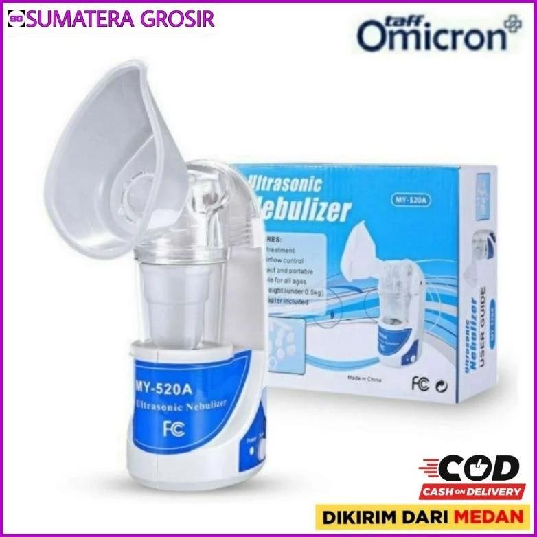 Alat Bantu Uap Mesin Nebuliser Gangguan Pernapasan Asthma Mini PortableSesak NafasFlu Batuk Pilek hidung untuk Anak Bayi Balita Dewasa Orang Tua - MY-520A