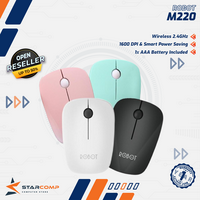Gambar ROBOT M220 Mouse Wireless 2.4GHz Optical 1600DPI dengan Receiver USB - Hitam dari Starcomp Semarang Kota Semarang 1 Tokopedia