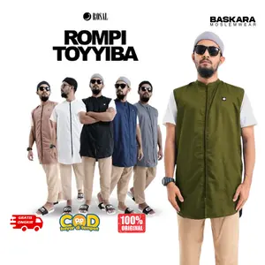 Rompi Toyyiba Rosal Rompi Sholat Bahan Toyobo Outwear Pria Muslim