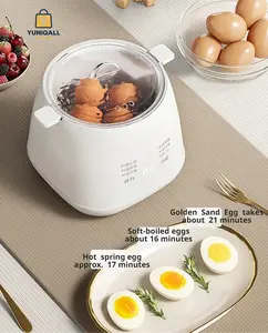 YUNIQALL Alat Rebus Telur Elektrik Otomatis 4 Slot 6 Preset Mode GUESMI Egg Boiler - Egg Timer Alat Rebus dan Menghangatkan Makanan