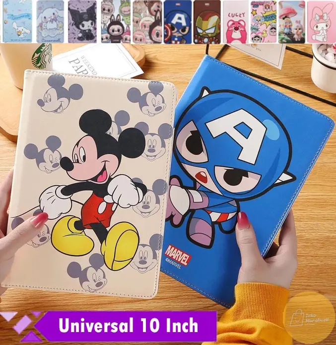 Advan Tab Sketsa 1 2 3 10 Inch Case Motif Standing Cewek Cowok Lucu Cute Book Cover Kesing Universal 0