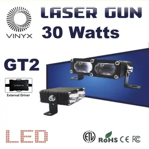 Vinyx GT2 Lampu Tembak Sorot 2 Mata LED Laser Gun Slim Gepeng D3 Grill Mobil Stang Motor Lasergun 30 Watt 2 Warna Putih Kuning 30Watt 30W Car