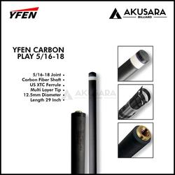 RAVEN Carbon Fiber Break Pool Cue Shaft – 13mm, 29 Inches, 3/8-10 Joint, Phenolic Tip