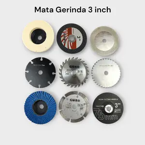 Cutting Wheel Mata Gerinda 3 inch 75x1.2x10mm Potong Kayu Besi Kaca Keramik Amplas Batu Asah Multiwheel Circular Saw Wool Poles