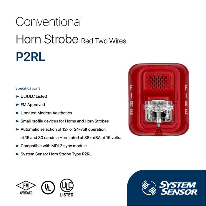 System Sensor Mdl3 Sync Module Jual System Sensor Type P2RL Horn Strobe Red two wires - Jakarta Barat ...
