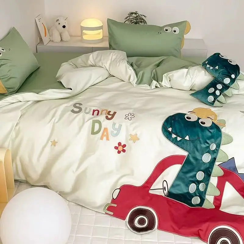 Bedcover Set Seprai Karakter Set lengkap tanpa duvet Bed cover kartun anak halus lembut