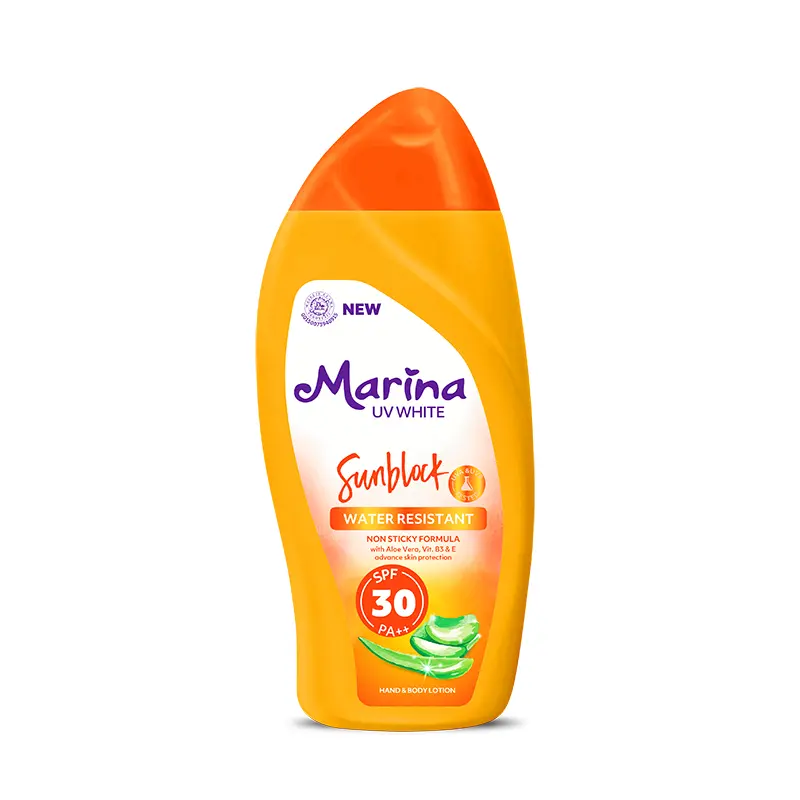 Marina Sunblock badan UV White SPF 30 Water Resistant Anti Air Renang 1