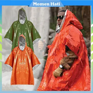 Tetap Hangat Mantel Ponco / Jas Hujan Darurat Luar Ruangan /Tersedia Dua Sisi Raincoat