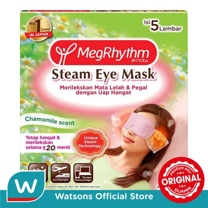 Gambar Megrhythm Steam Eye Mask Chamomile 5's dari Watsons Indonesia Official Store Kab. Tangerang Tokopedia