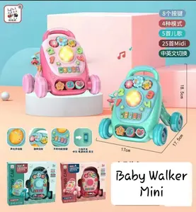 Mainan Anak Baby Walker Mini Lengkap Music Piano Drum Edukasi Multifungsi / Mainan Edukasi Anak