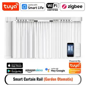 TUYA Smart Curtain Rail Motor 4 Meter Paket Gorden Hordeng Rel Pintar