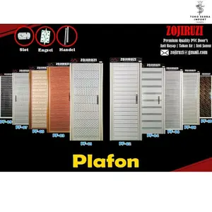 Zojiruzi Pintu PVC Kamar Mandi 70x195 Full PVC Anti Karat & Anti Rayap dengan Engsel dan Slot PVC untuk Pemasangan Mudah