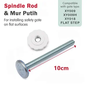 SKIDA Spindle Rod 10cm Baut - Instalasi Safety Gate Pagar Bayi