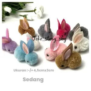 1PC-APLIKASI KELINCI BULU DOMBA/APLIKASI BUNNY WOOL