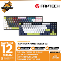 Gambar FANTECH ATOM87 ATOM-87 MK877S V2 MORI EDITION WIRED MECHANICAL GAMING KEYBOARD RGB 80% LAYOUT - BLACK-WHITE, RED SWITCH dari GGSTORESBY Kota Surabaya 1 Tokopedia