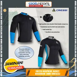Cressi Neoprene jacket Guardian 2mm Pria & Wanita / Pakaian Snorkling Diving / Baju Selam 2mm / Pakaian Selam Neoprene