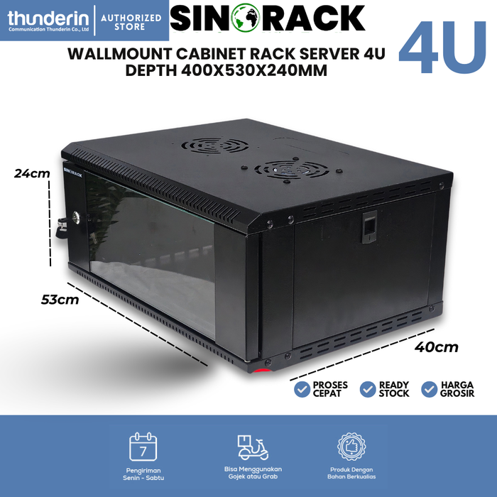 Jual Wallmount Rack Server 4U. Rack Server Ukuran 4U - 4U+FAN (DEPTH ...