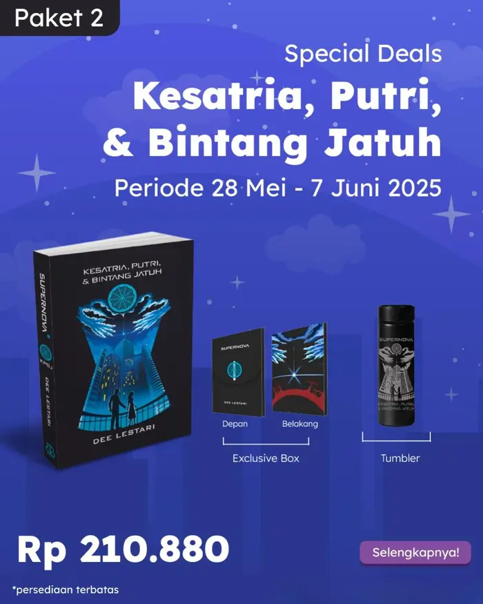 Gambar PRE ORDER - Buku Novel -  SUPERNOVA 1: Kesatria, Putri, dan Bintang Jatuh REPUBLISH 1 - Dewi Lestari dari BumifiksiJogjakarta Kab. Sleman 5 Tokopedia