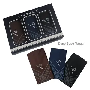 Sapu Tangan Pria / Selampe Pria (warna gelap) isi 6