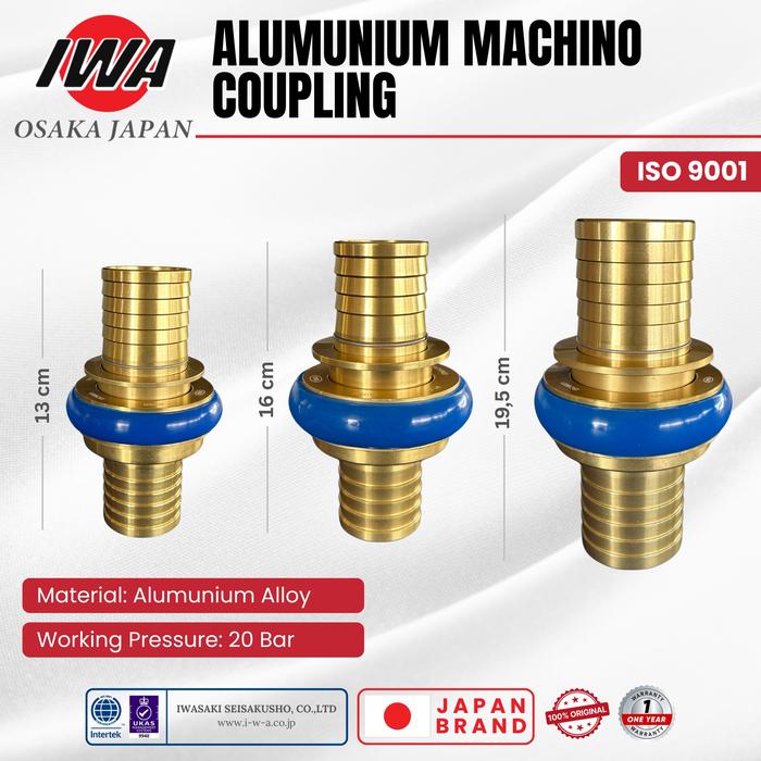 Gambar IWA - ALUMUNIUM COUPLING MACHINO | Konektor Selang Pemadam 20 BAR |Ukuran 1.5 Inch |2 Inch |2.5 Inch - 1.5 Inch dari gudangsafetycom Kota Administrasi Jakarta Barat Tokopedia