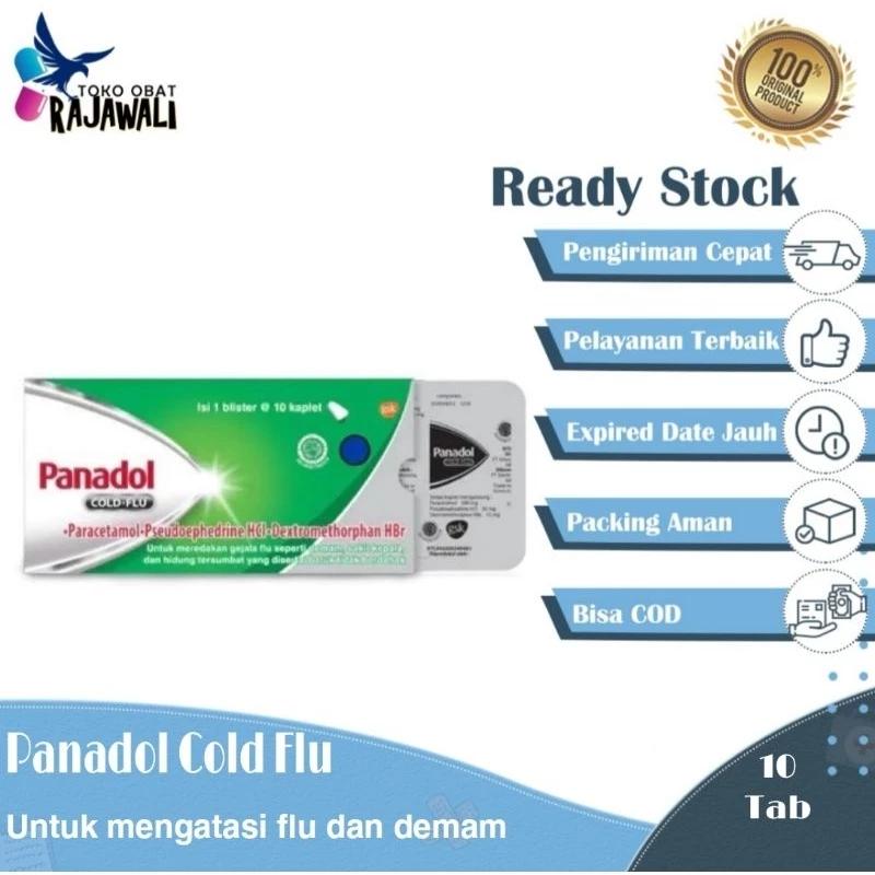 Panadol Hijau Cold Flu Mengatasi Flu Demam Strip 10 Tab