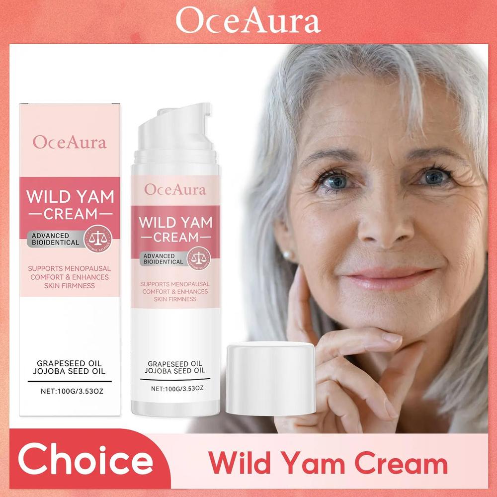 Wild Yam Cream For Hormone Balance Menopause Soothing Reduce Hot Flashes Women Body Balance Support Progesterone Relief Cream - 200g boxed