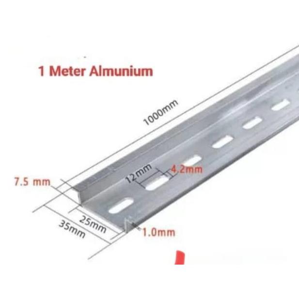 ORIGINAL DIN RAIL 1 FUNGSI Din rell / Dinrail DUDUKAN MCB TERMINAL ...