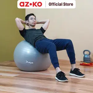 Top Alph 75 Cm Bola Fitness V2 - Silver Terlaris