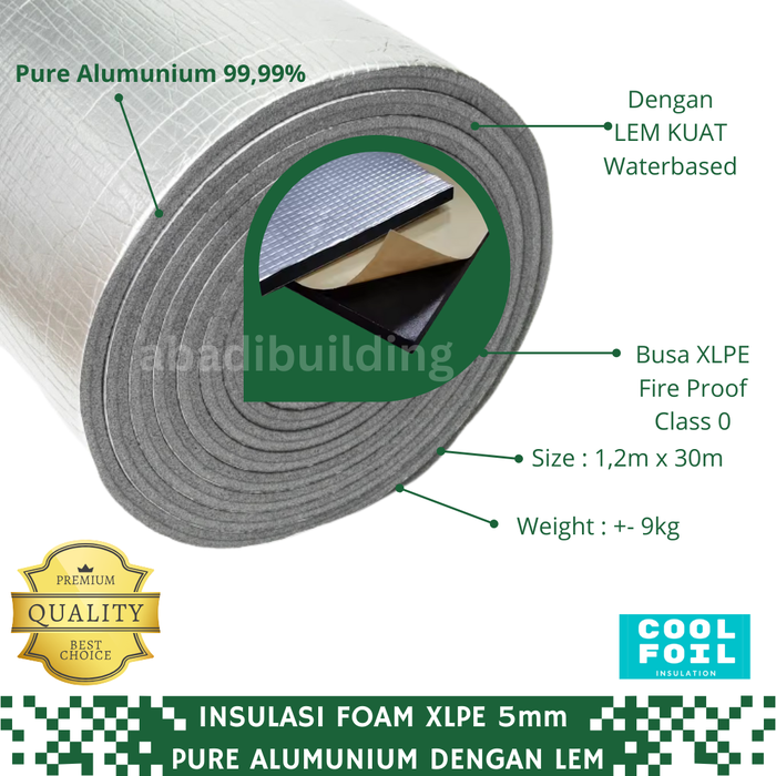 Jual Insulasi Foam Busa XPE Alumunium dengan Perekat Lem Tebal 5mm ...