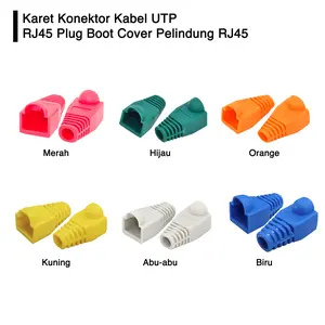 Karet Konektor Kabel UTP RJ45 Plug Boot Cover Pelindung RJ45