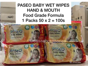 Tissue Basah bayi paseo 50's / Paseo Baby Wipes / Buy 1 get 1 free