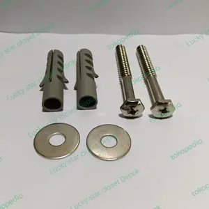 Baut fichser kloset duduk baut bawah closet bahan kuningan anti karat