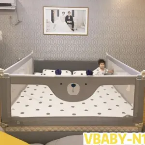 Paket V-BABY Surabaya Pagar Bayi/Baby Bedrail/Pagar Pengaman Kasur Tempat Tidur Ranjang Bayi Balita/Bedguard Tinggi 103 CM/VBABY-N1 Import