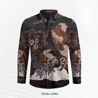 Gambar bahan batik tulis sutra atbm baron kemeja hitam 348GS dari batik Mandala Exclusive Kab. Pekalongan 1 Tokopedia